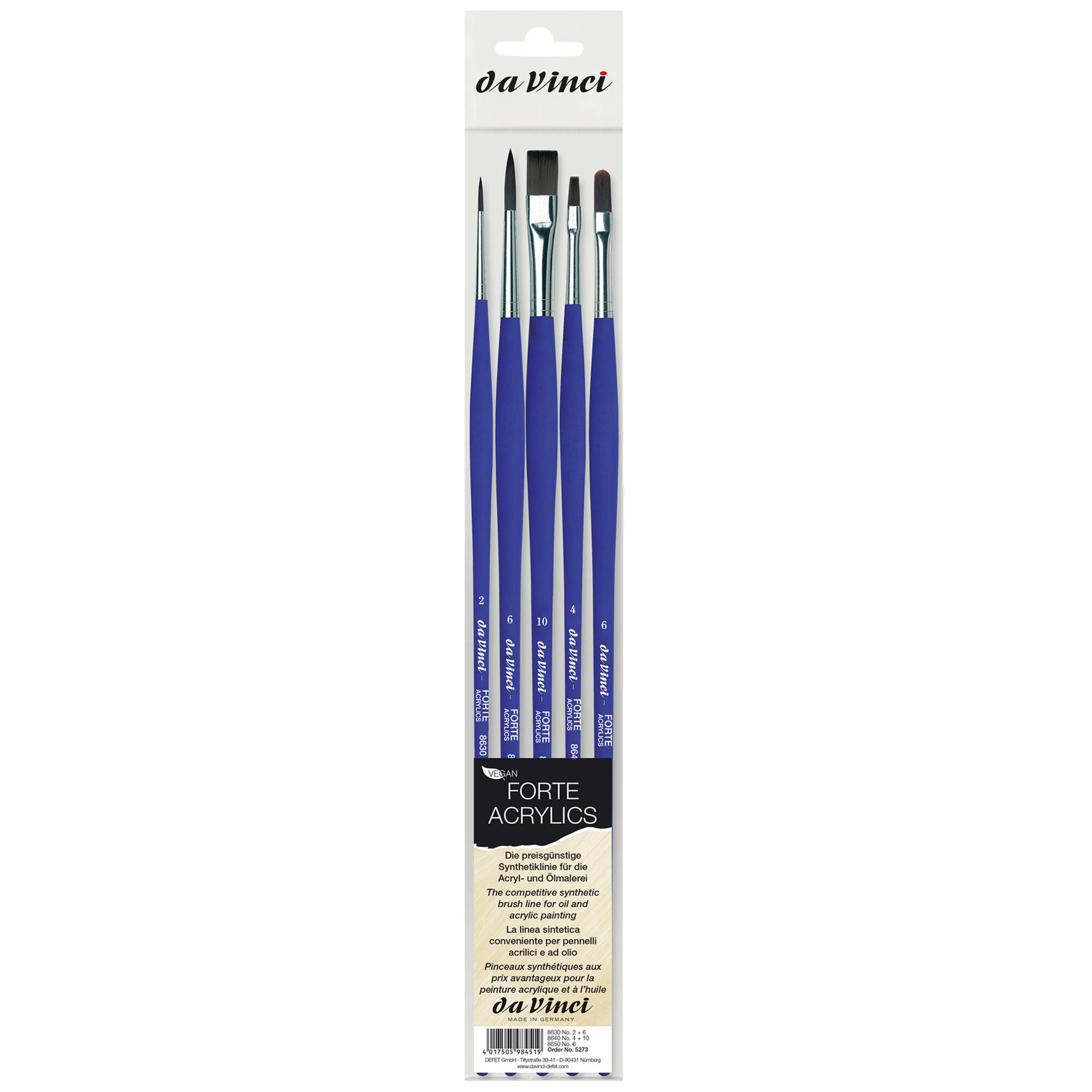 da Vinci FORTE Acrylics 5 Piece Student Brush Set